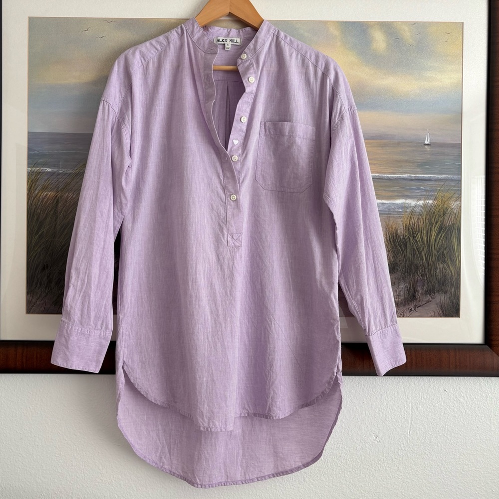 Alex Mill Lavender Button-Up Shirt - Picture 3 of 11